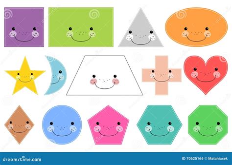 Formas Geom Tricas B Sicas Dos Desenhos Animados Formas De Sorriso