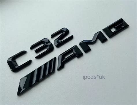 NEW MERCEDES BENZ C32 Amg Rear Boot Back Gloss Black Badges 22 98