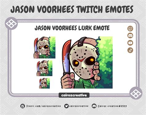 Jason Voorhees Lurk Twitch Emotes Horror Twitch Emotes Halloween