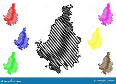 Vadodara District Gujarat State Republic Of India Map Vector