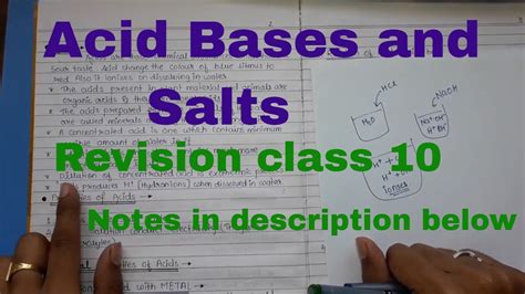 Acids Bases And Salts Revision Class Science Part For Board