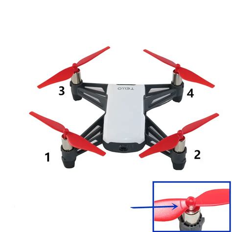 AIHONTAI Lame hélice pour Drone DJI Tello Rouge 4 pièces