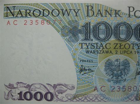 Banknot PRL 1000 złotych tysiąc zł 1975 rok ser AC M Kopernik UNC