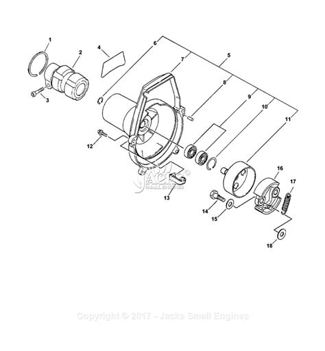 Echo PAS 231 S N 02001001 02999999 Parts Diagram For Clutch Fan Case