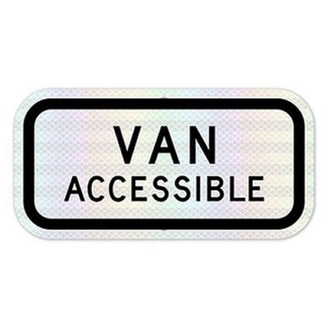 NTSigns R7 8a 12Blk HIP 12 X 6 X 080 HIP Van Accessible Sign