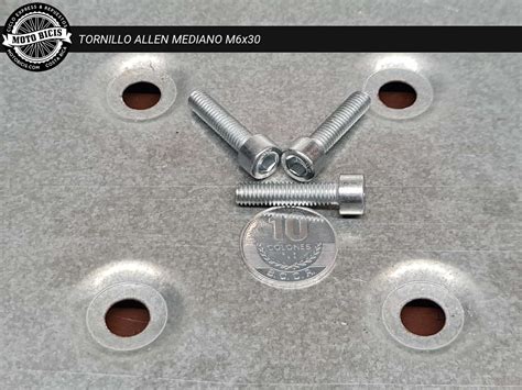 Tornillo Allen Mediano M6x30 Para Bicimotos Costa Rica