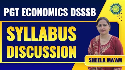 PGT Economics DSSSB Syllabus By Sheela Mam Achievers Academy YouTube