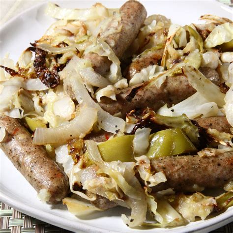 Basic Sheet Pan Chicken Sausage And Roasted Cabbage Recipe Chicken Sausage Roasted Cabbage