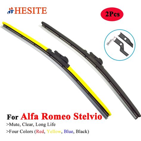 HESITE Colorful Windshield Wiper Blades For Alfa Remeo Stelvio 949 SUV