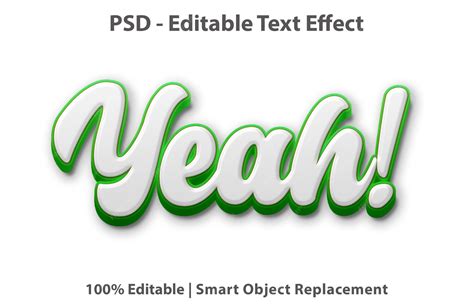 premium psd template  yeah text effect