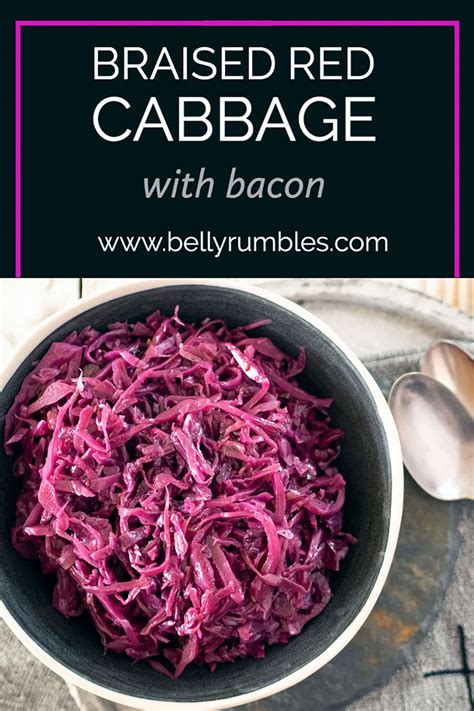 My Mum's Braised Red Cabbage with Bacon - Belly Rumbles