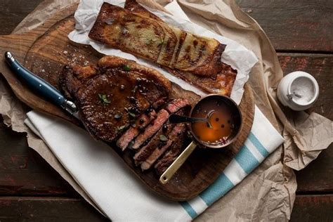 Grilled Sirloin Steak With Peppercorn Whisky Sauce Recipe Yummly