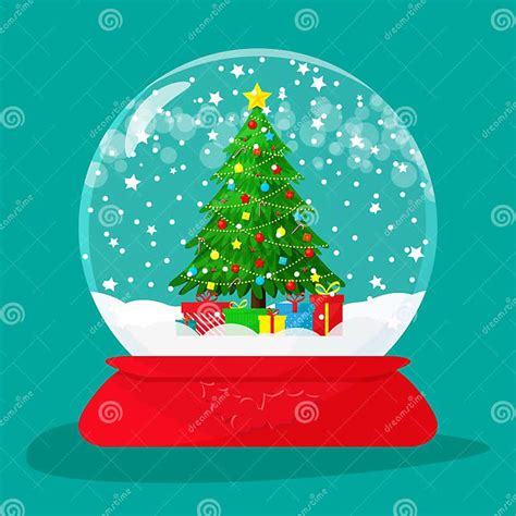 Christmas Snow Globe Stock Vector Illustration Of Ornaments 229891524