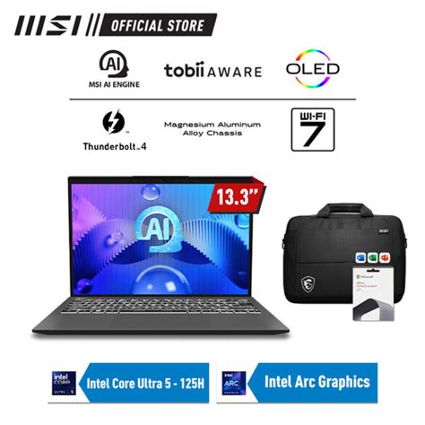 Promo MSI Prestige 13 AI Evo A1MG Intel Ultra 5 125H Arc Graphics QHD