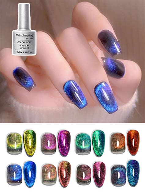 Cat Eye Magnetic Gel Nail Polish Soak Off Gel Rainbow Uvgel Glitter