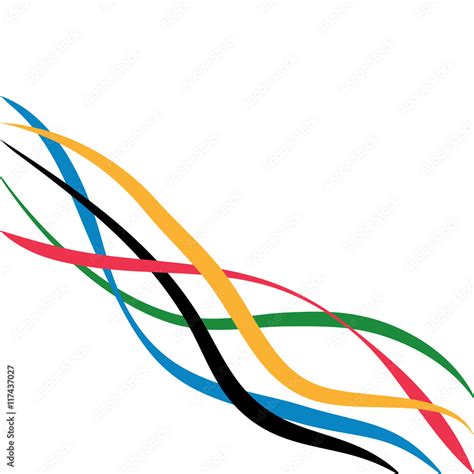 Olympic games vector background. Abstract curly line with olympics ...