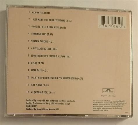 Andy Gibb By Andy Gibb Cd Nov 1991 Polydor Greatest Hits Compilation 731451158520 Ebay