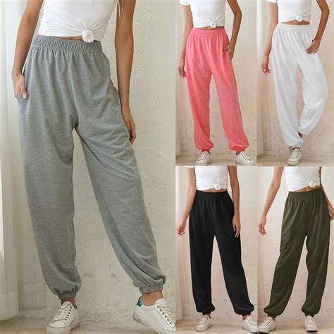 Buy Sr Womens Active Elastic Waist Baggy Workout Sweatpants Joggers