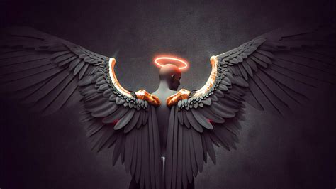 [100+] Black Angel Wings Wallpapers | Wallpapers.com