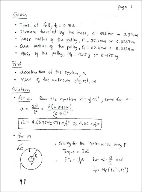 Solved Determine The Acceleration Of The System Then Determine The