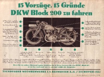 Motor Lit De DKW Block 200 Brochure 1932