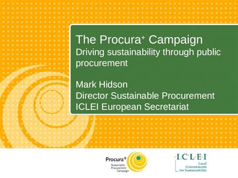 Ppt The Procura Campaign Driving Sustainability Through Public