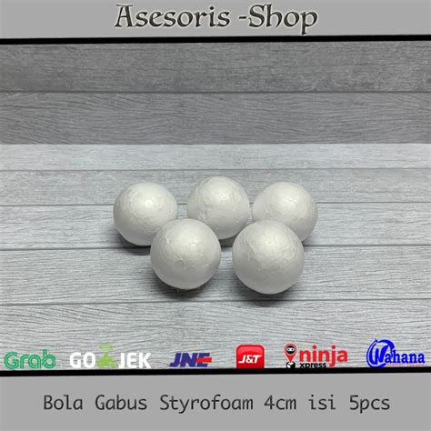 Jual Bola Gabus Styrofoam Ukuran 4cm Isi 5pcs Shopee Indonesia