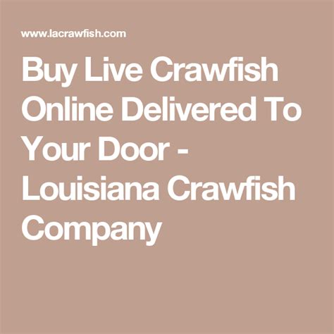 Buy Live Crawfish Online Delivered To Your Door - Louisiana Crawfish ...