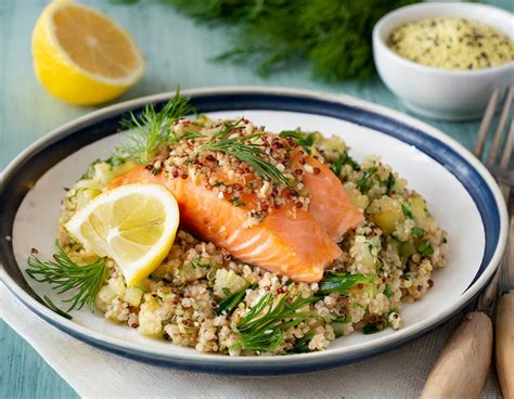 Salmon And Quinoa Salad With Lemon Dill Vinaigrette Longevity Care Clinic