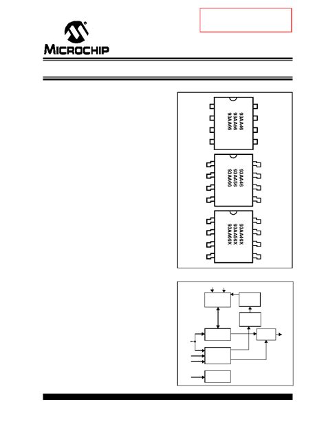 93AA46 Datasheet 1 22 Pages MICROCHIP 1K 2K 4K 1 8V Microwire Serial