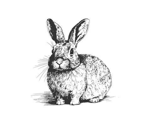 Premium Vector Cute Rabbit Hand Drawn Sketch Vector Illustration Design