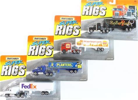 Lot Four Matchbox Super Rigs Semi Trailers With Branded Decals