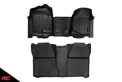 Rough Country Floor Liners Compatible W 2007 2013 Chevy Silverado Gmc