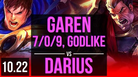 Garen Vs Darius Top 7 0 9 1 5m Mastery Godlike 400 Games Br