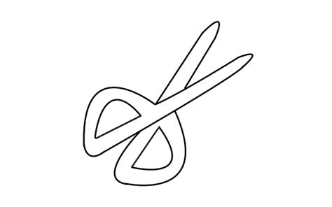 How To Draw A Scissor Step By Step Scissor Drawing For Kids