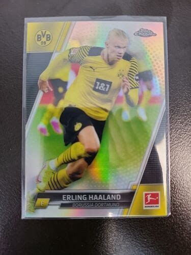 Topps Chrome Bundesliga Erling Haaland Refractor Card Ebay