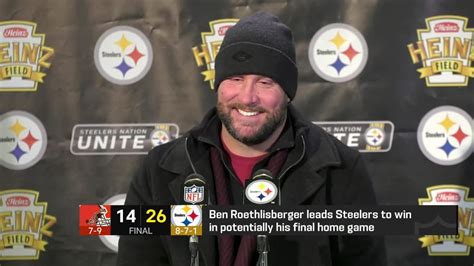 Pittsburgh Steelers Quarterback Ben Roethlisberger Reflects On Steelers Emotional Monday Night