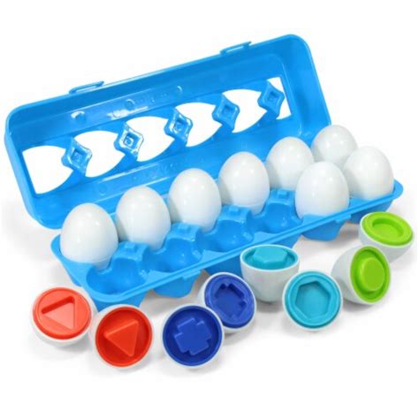 Kidzlane Blue Sorting And Matching Egg Toy Teach Colors Shapes And Motor