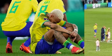 Video Neymar Hecho Pedazos Es Consolado Por El Hijo De Un Rival Lo Abraza Y Es La Imagen Más