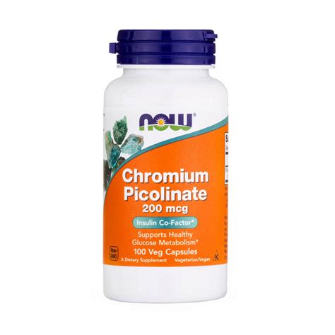 Chromium Picolinate Crom Picolinat 200mg Now Foods 100 Capsule