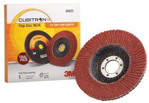 3M Cubitron II Flap Disc 967A Type 27 4 1 2 In Dia 40 Grit 86855