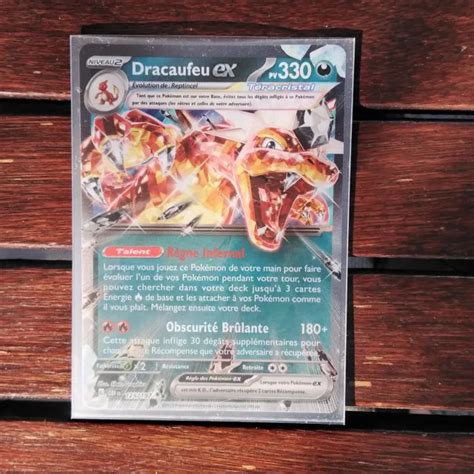 CARTE POKÉMON DRACAUFEU EX 125 197 EV3 Flammes Obsidiennes fr neuve EUR