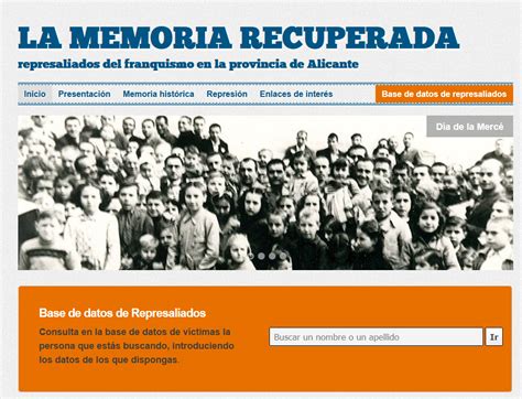 Recuperación de la memoria histórica La memoria recuperada