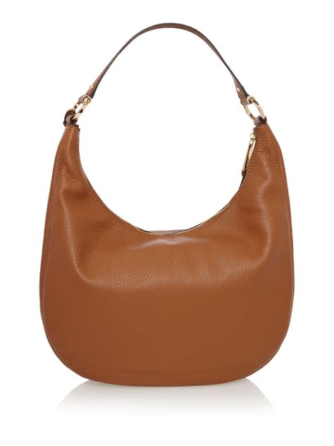 Michael Kors Rhea Zip Tan Shoulder Hobo Bag In Brown Lyst