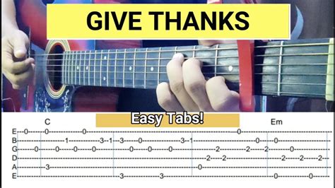 Don Moen Give Thanks Guitar Fingerstyle Cover With Chords Tabs