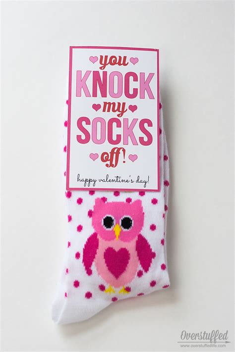 You Knock My Socks Off Valentine's Day Printable - Overstuffed Life