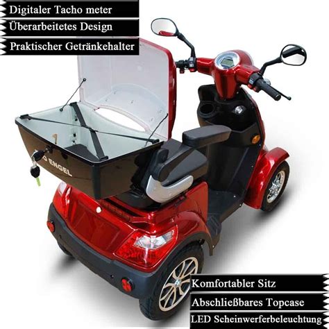 Eco Engel Rot Seniorenmobil Rad Quad Elektromobil