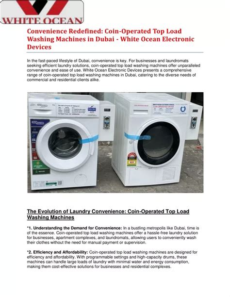 Ppt Coin Operated Top Load Washing Machines Dubai Powerpoint