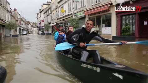 Inondations à Nemours habitants et commerçants dans le même bateau