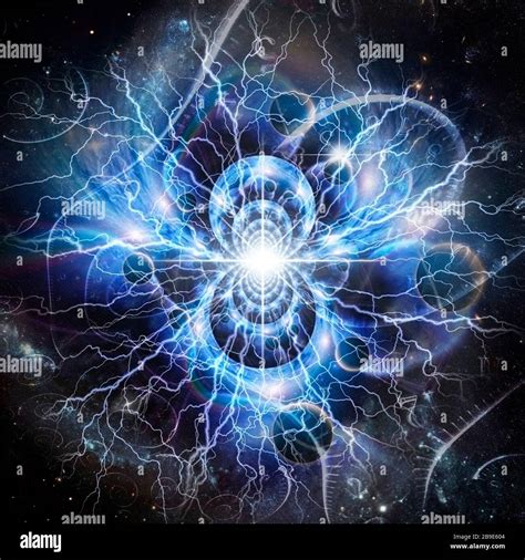 Space Fractal Of Supernova And Time Spirals Stock Photo Alamy